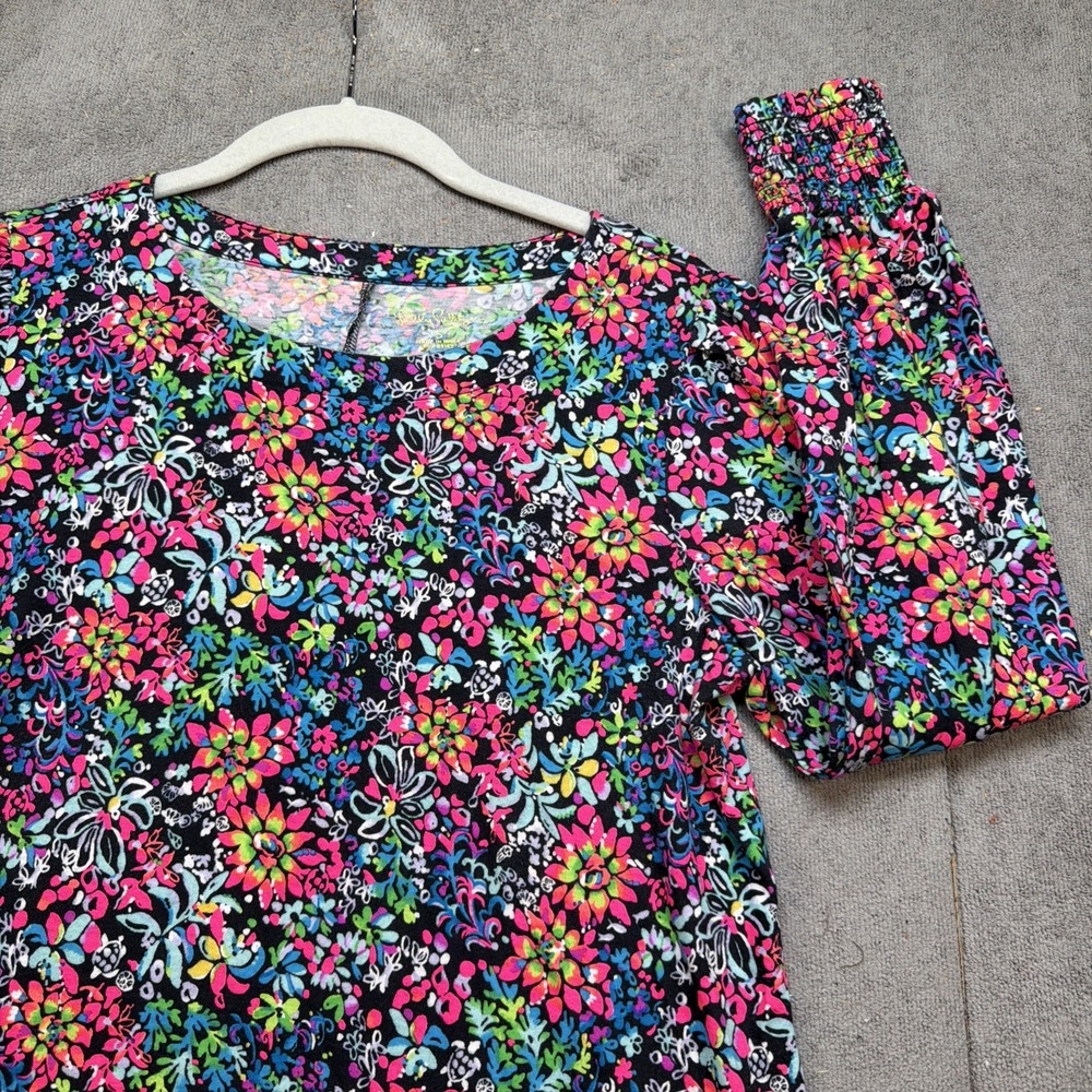 Lilly Pulitzer Diann Dress Floral Multicolor Long Sleeve Women Small
